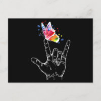 Langage des signes de la main Je t'aime Papillon A