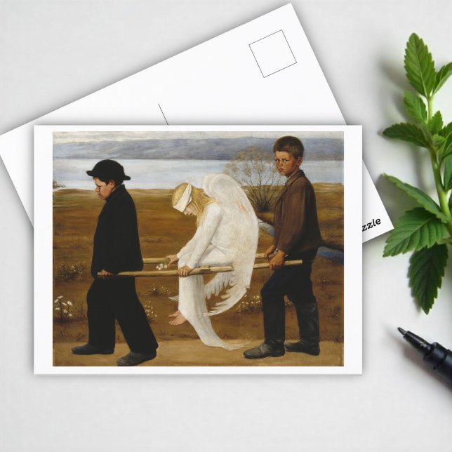 Carte Postale L'ange blessé, Simberg (Créateur téléchargé)