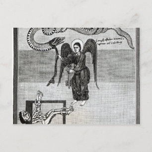 Carte Postale L'Ange, tenant les Clés de l'Enfer
