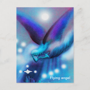 Carte Postale L'ange volant à l'art de la nuit