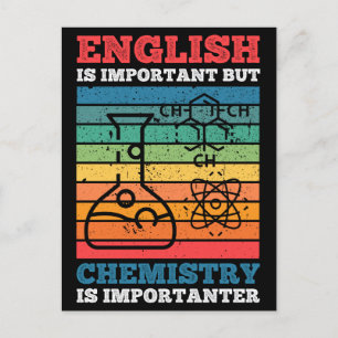 Carte Postale L'Anglais Est Important Mais La Chimie Est Importa