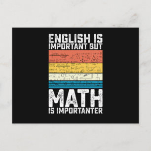 Carte Postale L'anglais est important mais les maths sont plus i