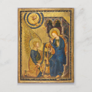 Carte Postale L'Annonciation 14ème siècle tempa et huile