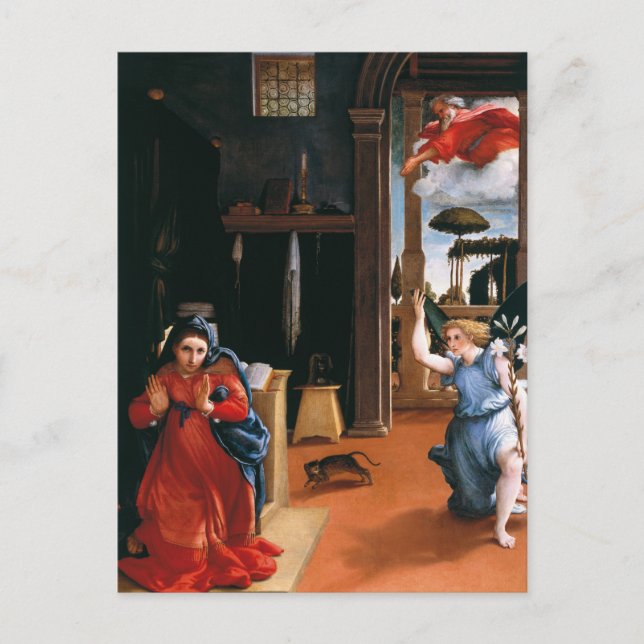 Carte Postale L'Annonciation de Recanati par Lorenzo Lotto (Devant)