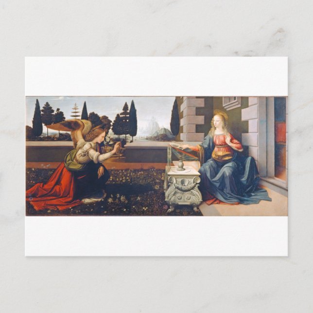 Carte Postale L'Annonciation, Léonard de Vinci, 1472-1473 (Devant)
