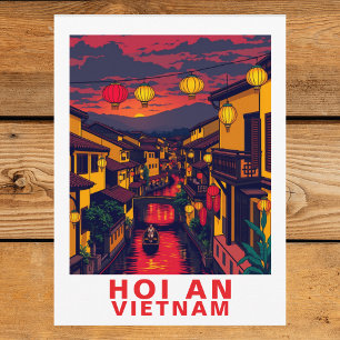 Carte Postale Lanterne de la vieille ville de Hoi An au Vietnam