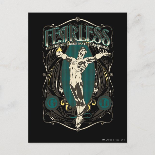 Carte Postale Lanterne verte - affiche "courageuse" (Devant)