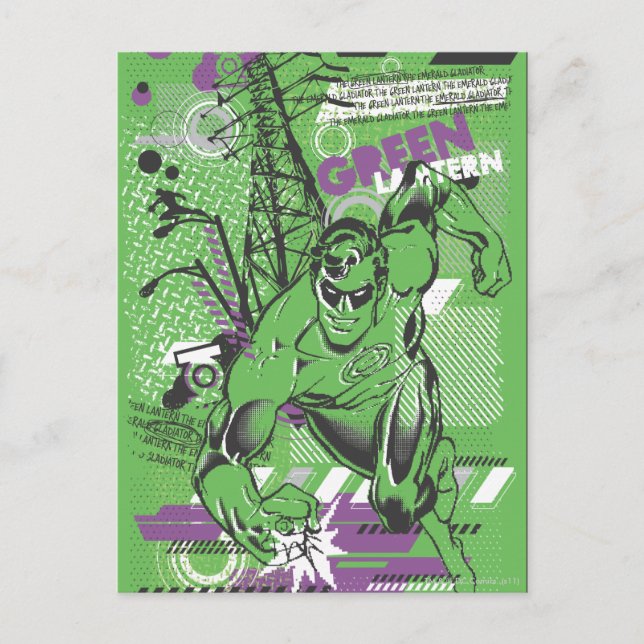 Carte Postale Lanterne verte - Affiche de collage Absurde (Devant)