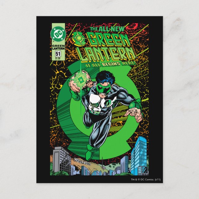 Carte Postale Lanterne verte - elle toute commence ici (Devant)