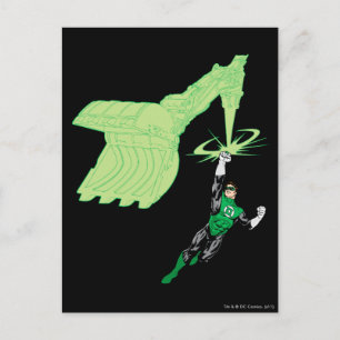 Carte Postale Lanterne Verte - Entièrement Rendu, avec machine