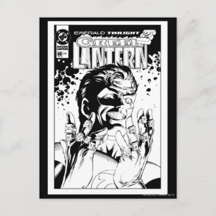 Carte Postale Lanterne verte - Nombreux anneaux, noir et blanc