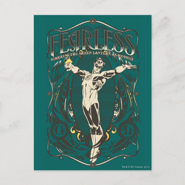 Carte Postale Lanterne verte - Poster "sans peur" (Devant)