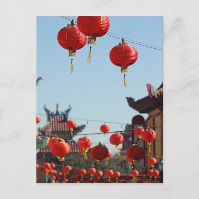 Carte Postale Lanternes à Chinatown (Devant)