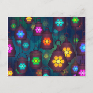Carte Postale Lanternes arabes Design moyen-oriental
