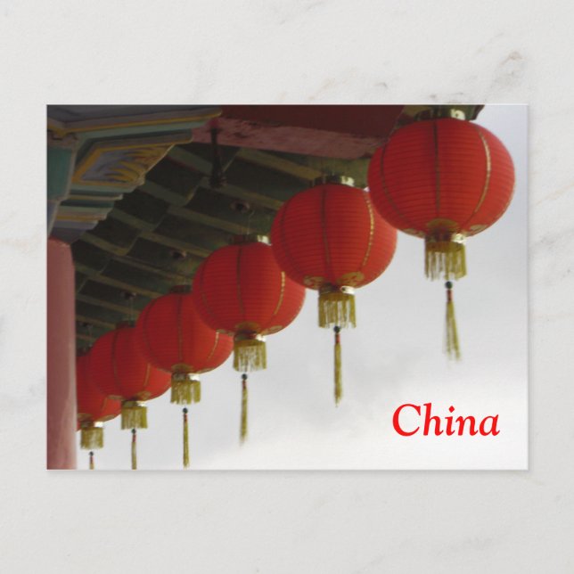 Carte Postale Lanterns chinois (Devant)