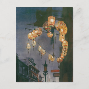 Carte Postale LANTERS CHINOIS par SHARON SHARPE