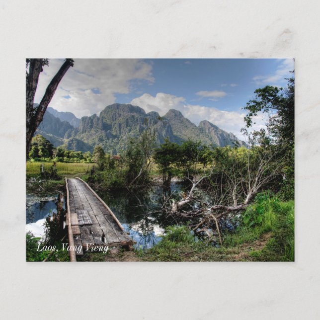 Carte Postale Laos, Vang Vieng (Devant)