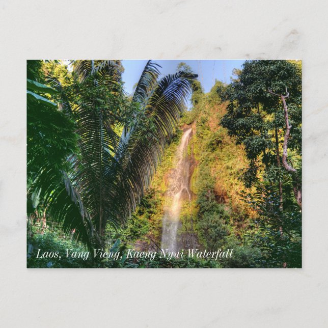 Carte Postale Laos, Vang Vieng, Cascade de Kaeng Nyui (Devant)