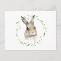 Lapin aquarelle d'animal de forêt de bois