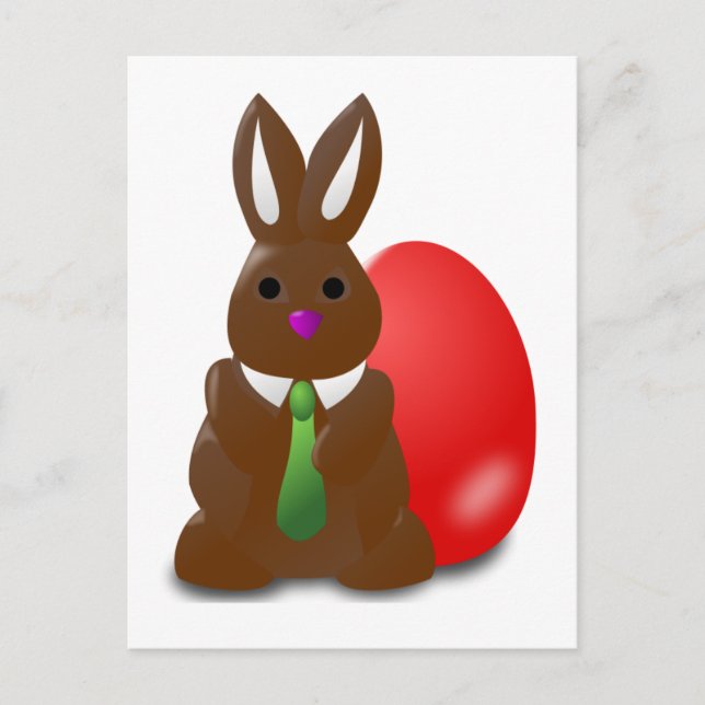 Carte Postale Lapin au chocolat (Devant)