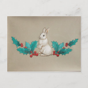 Carte Postale Lapin blanc