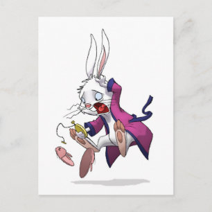 Carte postale lapin blanc