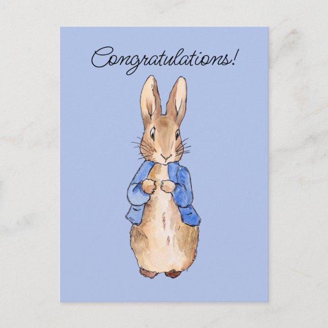 Carte Postale Lapin classique félicitations (Devant)
