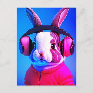 Carte Postale Lapin Cool