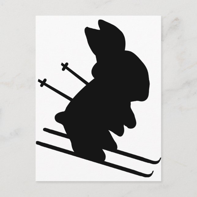 Carte Postale lapin de neige (Devant)