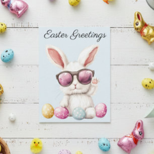 Carte Postale Lapin de Pâques cool