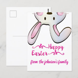Carte Postale Lapin de Pâques drôle