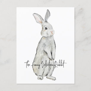 Carte Postale Lapin de velours drôle