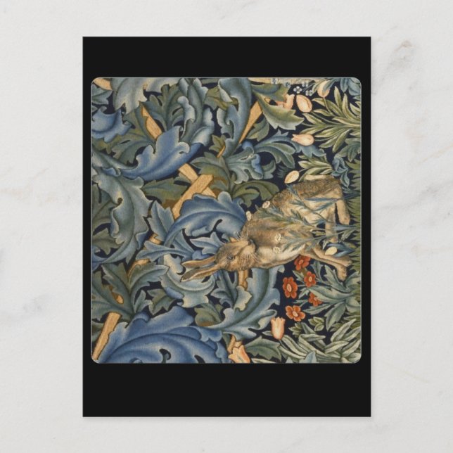 Carte Postale Lapin en Forêt par William Morris, (Devant)