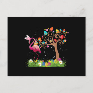 Carte Postale Lapin Flamant de Pâques 2021 Amoureux mignons de