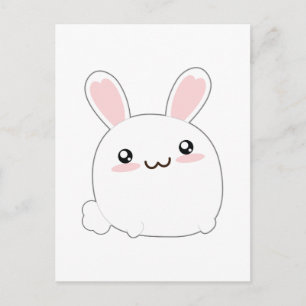 Carte Postale Lapin Graisé Cute - Lapin Fluffy Adorable Lapin