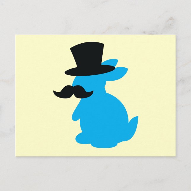 Carte Postale Lapin lapin de chapeau supérieur (Devant)