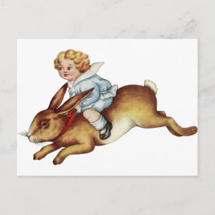 Carte Postale Lapin lapin vintage pour enfants