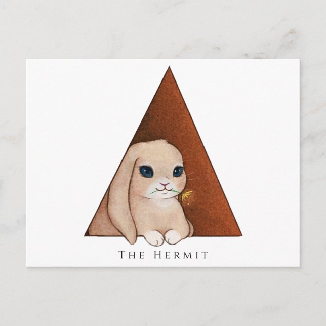 Carte Postale Lapin "l'ermite" (Devant)
