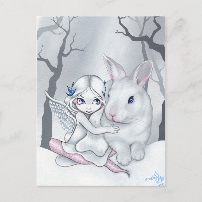 Carte postale "Lapin Neige" (Devant)