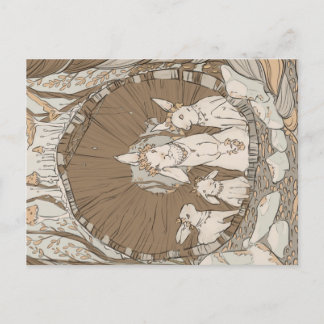 Carte Postale Lapin Retro vintage