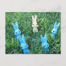 Carte postale lapins de Pâques