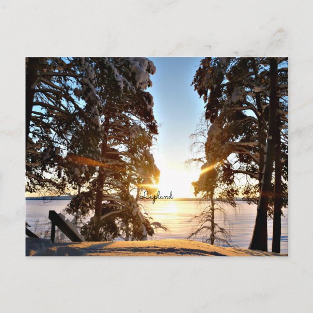 Carte Postale Laponie, Finlande (Devant)