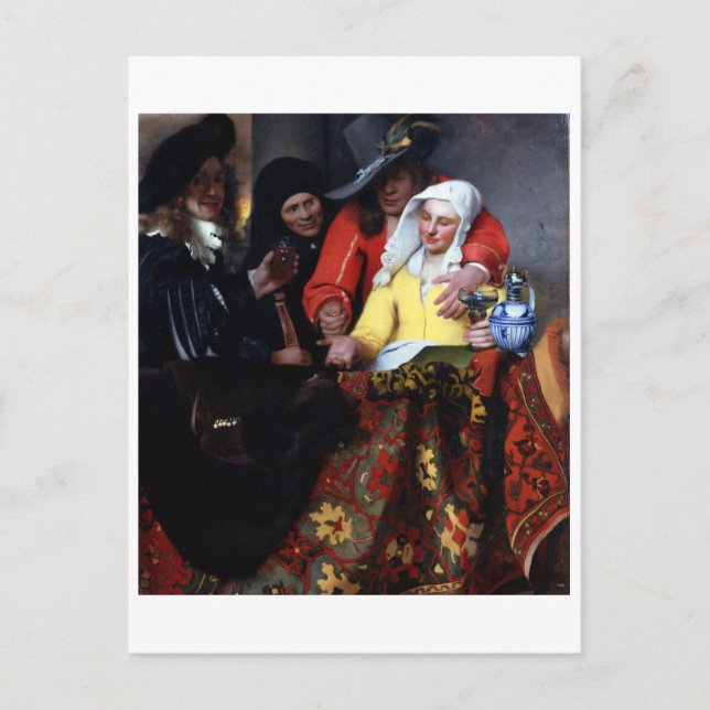 Carte Postale L'approvisionnement par Johannes Vermeer (Devant)