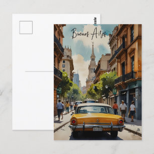 Carte Postale L'aquarelle de Buenos Aires