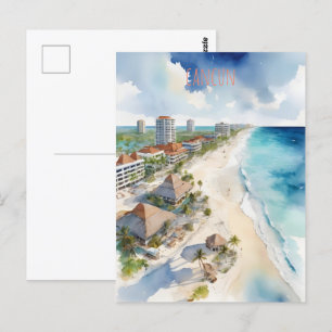Carte Postale L'aquarelle de Cancun