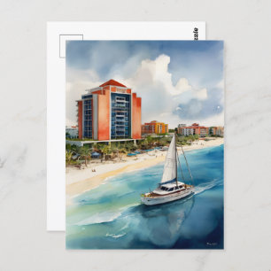 Carte Postale L'aquarelle de Cancun