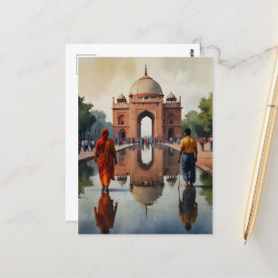 Carte Postale L'aquarelle de Delhi