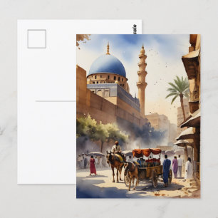 Carte Postale L'aquarelle du Caire