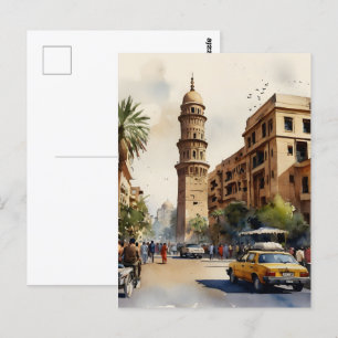 Carte Postale L'aquarelle du Caire