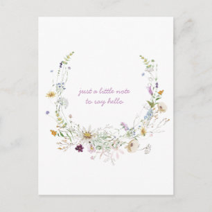 Carte Postale L'aquarelle Fleurs sauvages de printemps pensent à